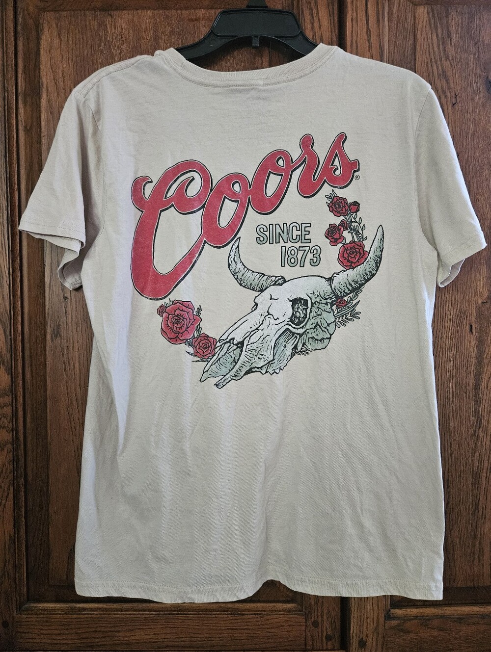 Coors Skull & Roses Unisex Graphic Logo T-Shirt Sx M